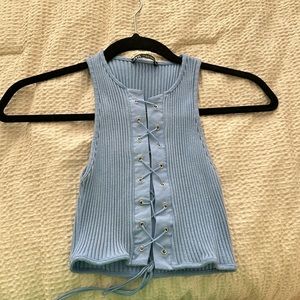Zara lace up top